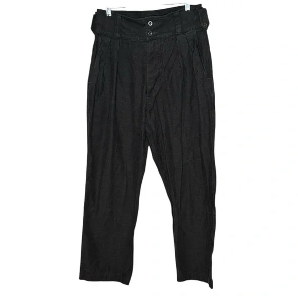 Imogene And Willie Diana Pleated High Rise Straight Black Selvage Denim. Sz 30. - Picture 3 of 13